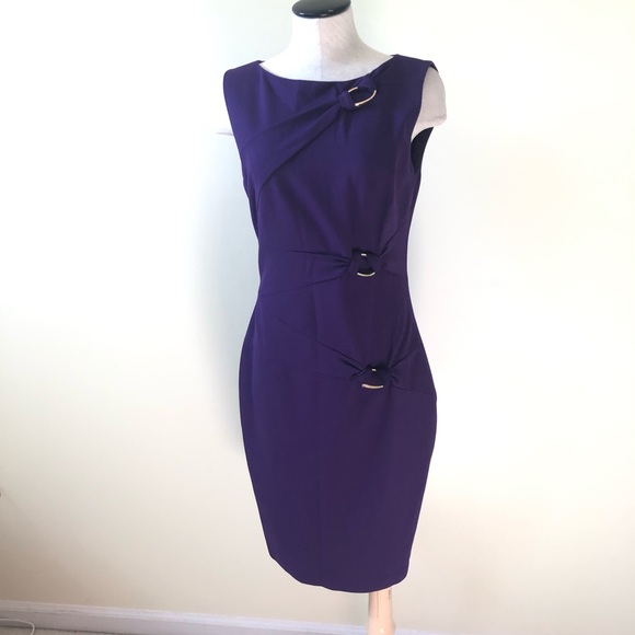 eggplant sheath dress